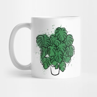 monstera minimalist Mug